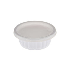 Plastic Ribbed Round Container White - hotpackwebstore.com - Microwavable Containers