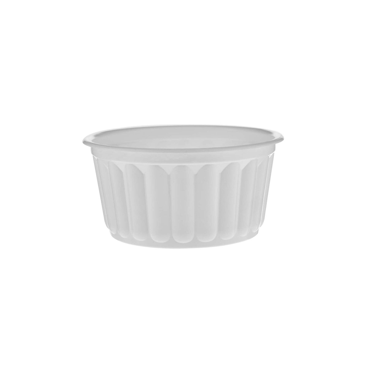 Plastic Ribbed Round Container White - hotpackwebstore.com - Microwavable Containers