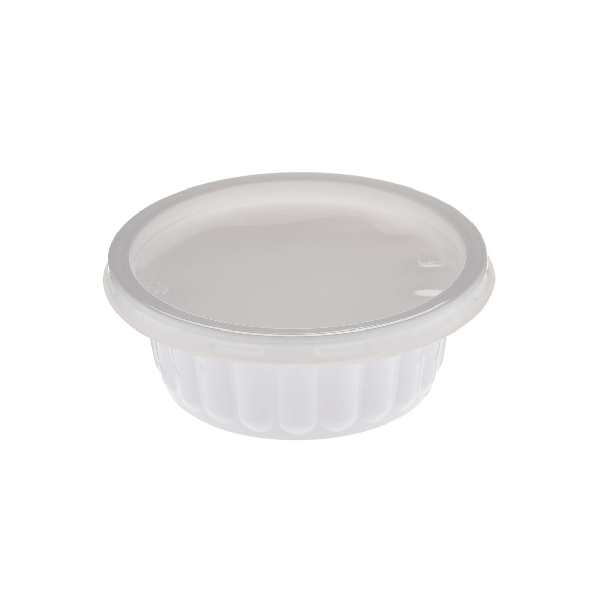 Plastic Ribbed Round Container White - hotpackwebstore.com - Microwavable Containers