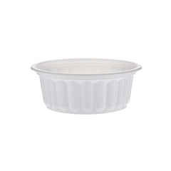 Plastic Ribbed Round Container White - hotpackwebstore.com - Microwavable Containers