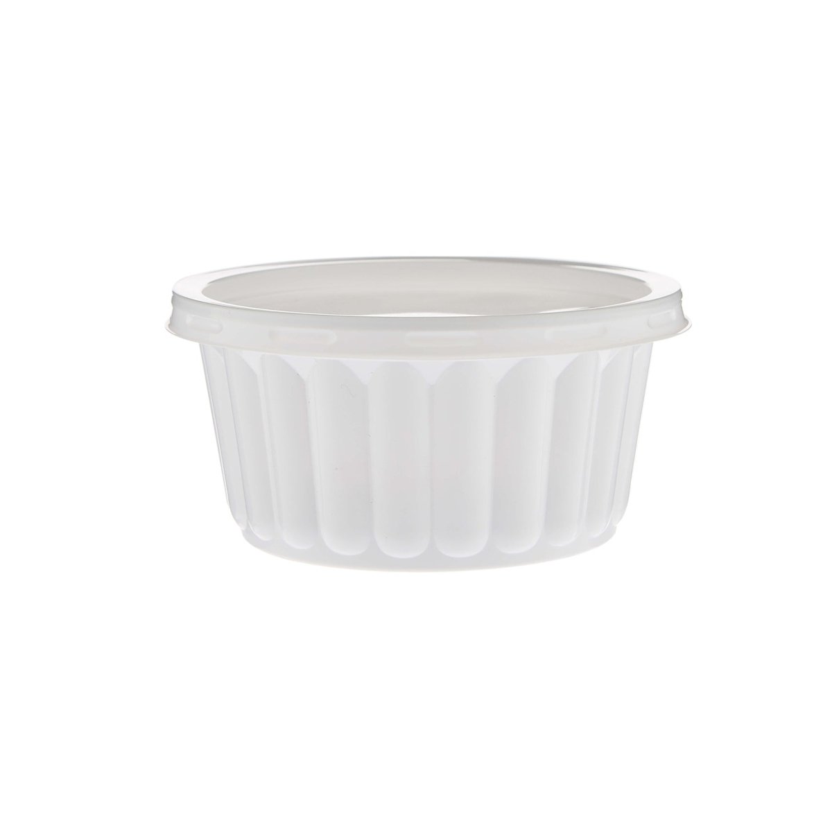 Plastic Ribbed Round Container White - hotpackwebstore.com - Microwavable Containers