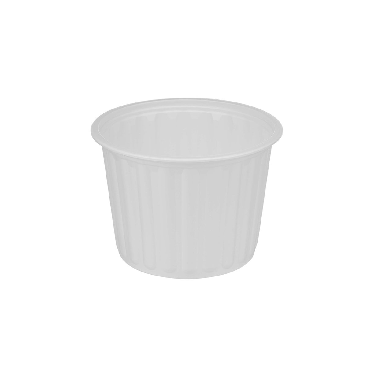 Plastic Ribbed Round Container White - hotpackwebstore.com - Microwavable Containers