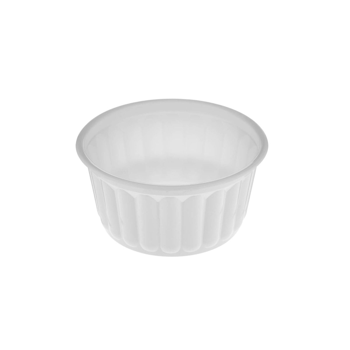 Plastic Ribbed Round Container White - hotpackwebstore.com - Microwavable Containers