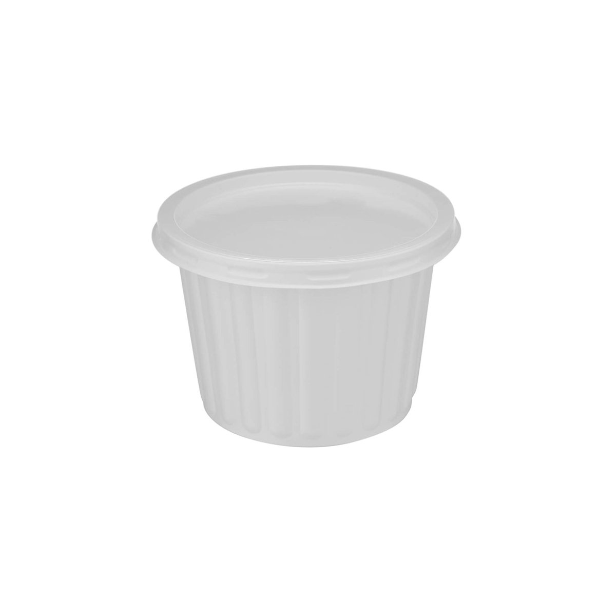 Plastic Ribbed Round Container White - hotpackwebstore.com - Microwavable Containers