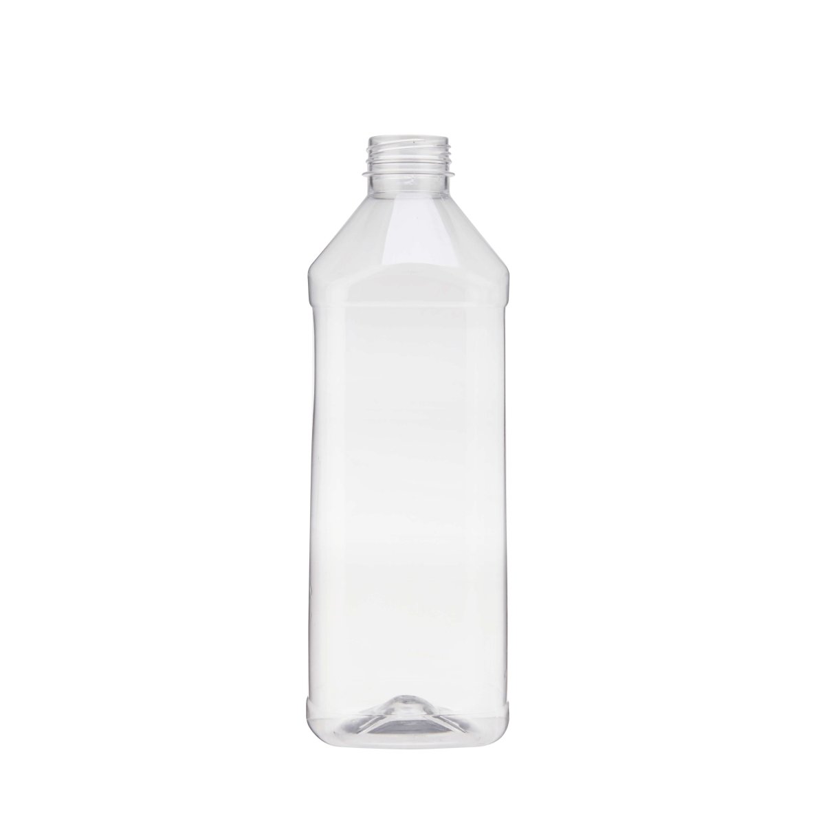 Plastic Square Bottle with Black Cap - hotpackwebstore.com - Plastic Bottles