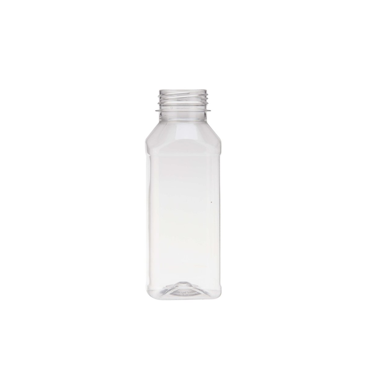 Plastic Square Bottle with Black Cap - hotpackwebstore.com - Plastic Bottles