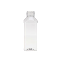 Plastic Square Bottle with Black Cap - hotpackwebstore.com - Plastic Bottles