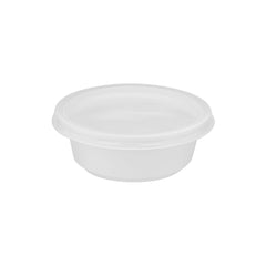 Plastic White Bowl 225ml With Lid 25 Pieces - hotpackwebstore.com - White Bowls