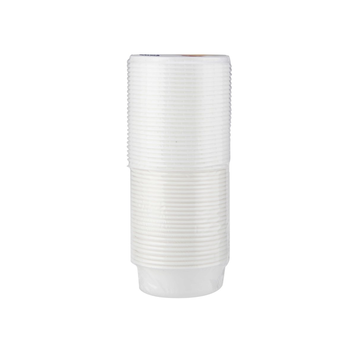 Plastic White Bowl 225ml With Lid 25 Pieces - hotpackwebstore.com - White Bowls