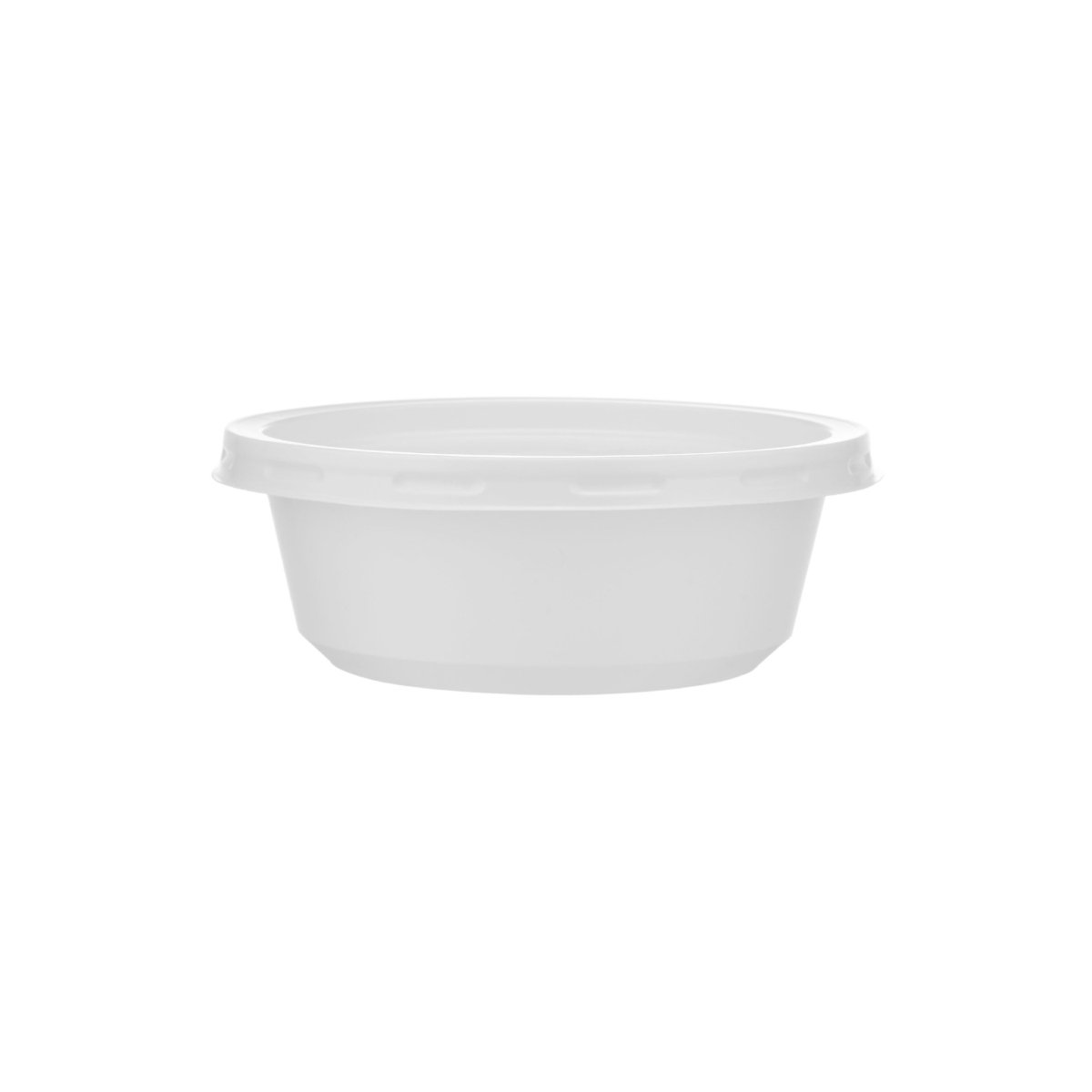 Plastic White Bowl 225ml With Lid 25 Pieces - hotpackwebstore.com - White Bowls