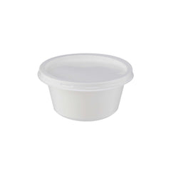 Plastic White Bowl 225ml With Lid 25 Pieces + Plastic White Bowl 400ml With Lid 25 Pieces 28th Anniversary Combo - hotpackwebstore.com - Combo Packs