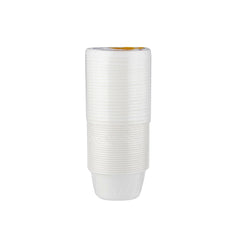 Plastic White Bowl 400ml With Lid 25 Pieces - hotpackwebstore.com - White Bowls