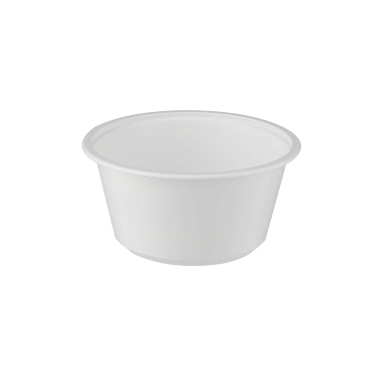 Plastic White Bowl 400ml With Lid 25 Pieces - hotpackwebstore.com - White Bowls