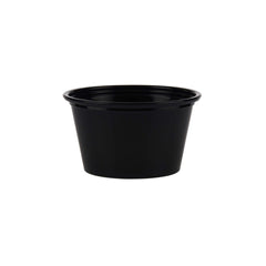 PP Black Base Portion Cup with Lid - hotpackwebstore.com - Portion Cups