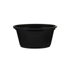 PP Black Base Portion Cup with Lid - hotpackwebstore.com - Portion Cups