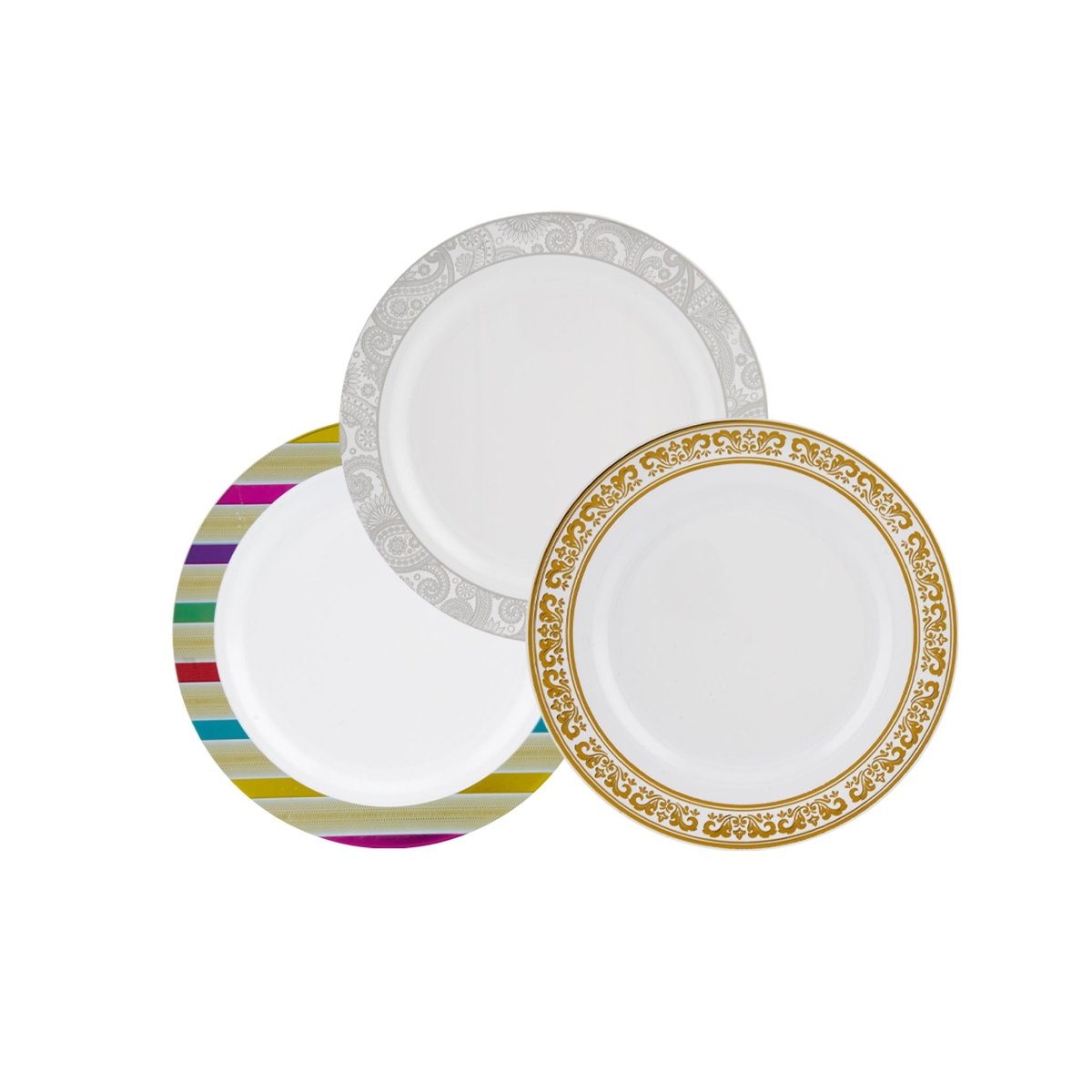 Premium Design Round Plates 10 Pieces - hotpackwebstore.com - Premium Plates