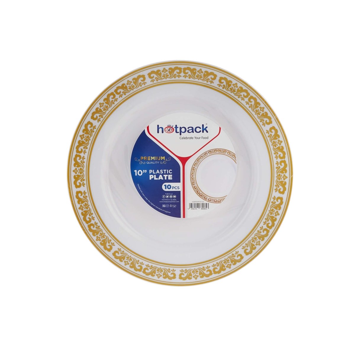 Premium Design Round Plates 10 Pieces - hotpackwebstore.com - Premium Plates