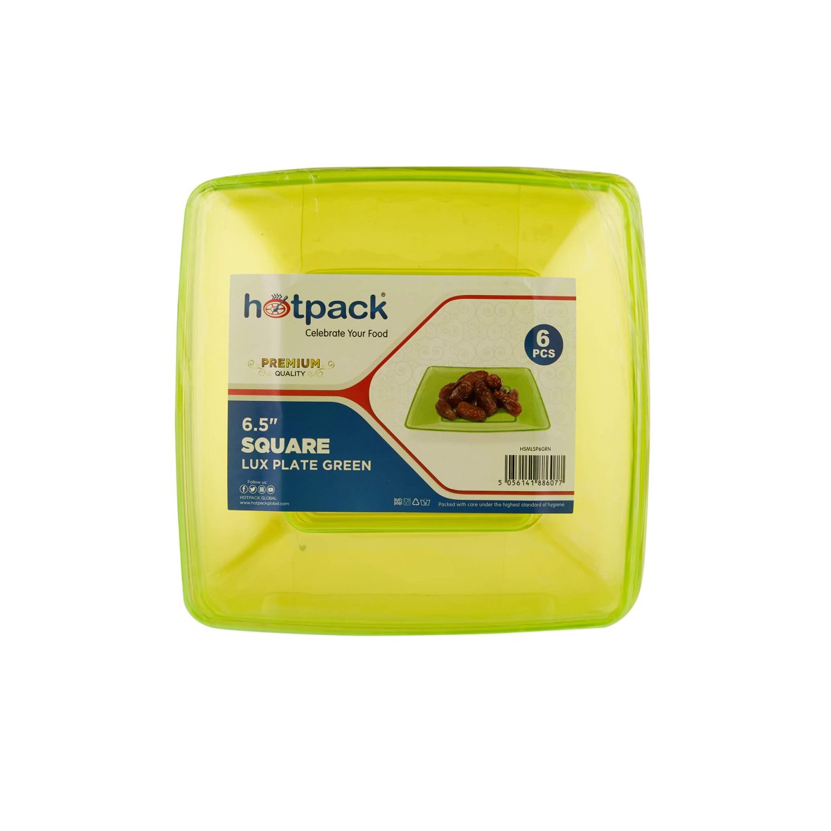 Premium Square Plates 6 Pieces - hotpackwebstore.com - Plastic Plates