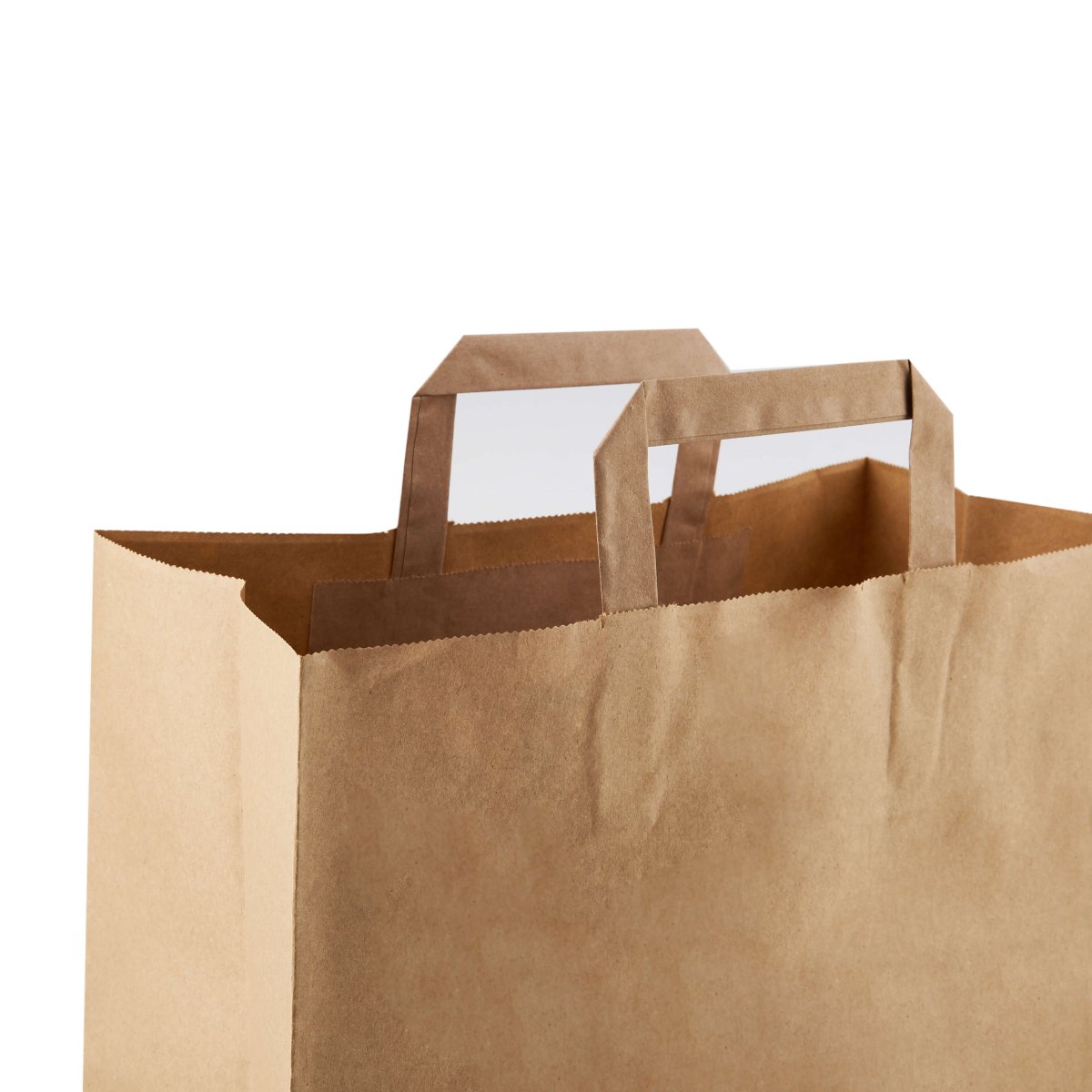 Printed Brown Paper Shopping Bag - hotpackwebstore.com - Flat Handle Paper Bags