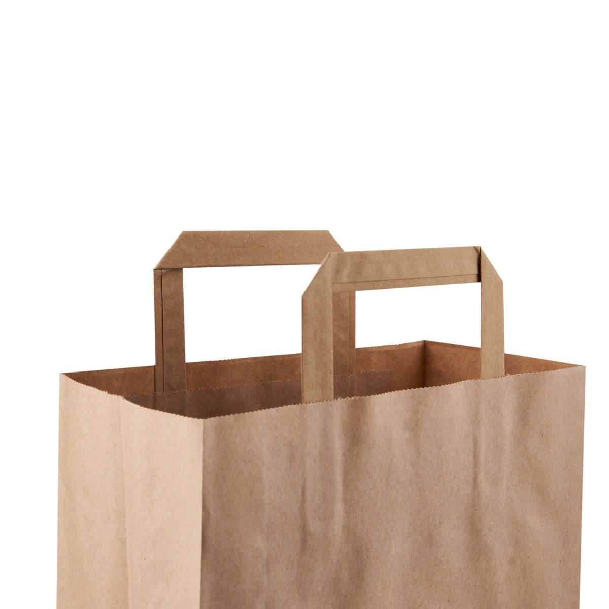 Printed Brown Paper Shopping Bag - hotpackwebstore.com - Flat Handle Paper Bags