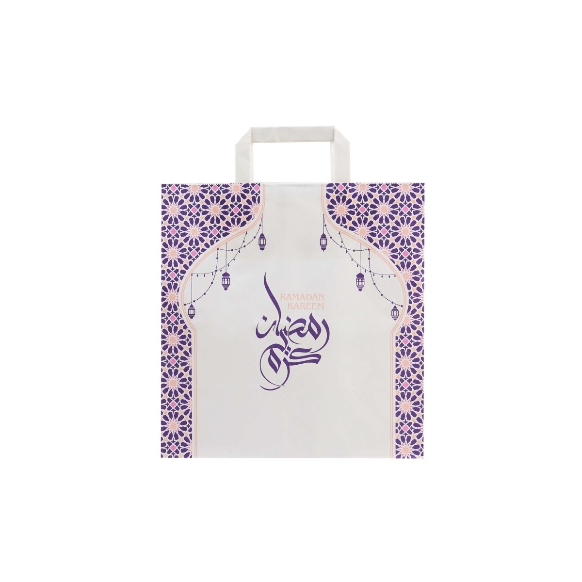 Ramadan Kareem Printed Paper Bag - hotpackwebstore.com - Flat Handle Paper Bags