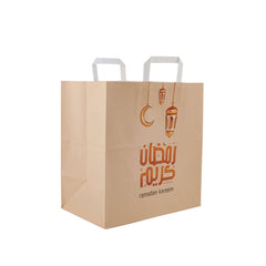 Ramadan Kareem Printed Paper Bag - hotpackwebstore.com - Flat Handle Paper Bags