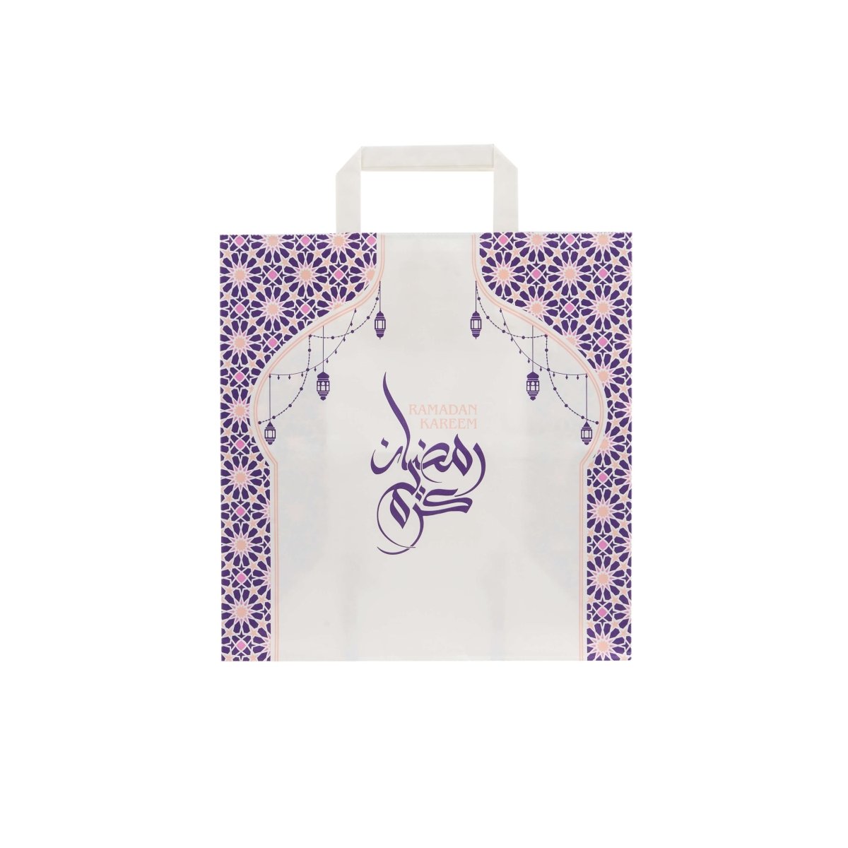 Ramadan Kareem Printed Paper Bag - hotpackwebstore.com - Flat Handle Paper Bags