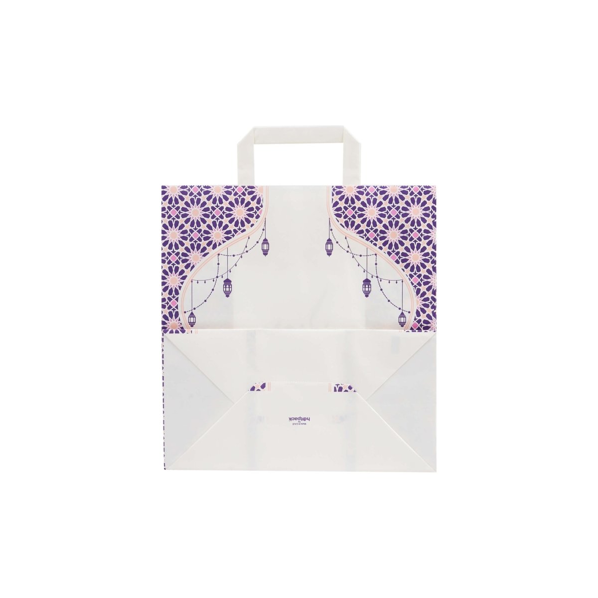 Ramadan Kareem Printed Paper Bag - hotpackwebstore.com - Flat Handle Paper Bags