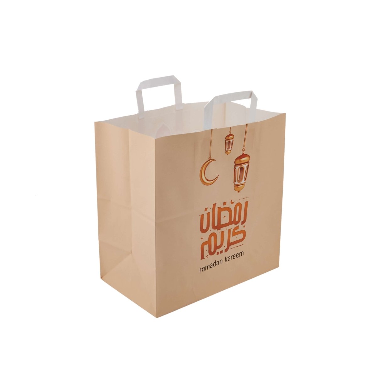 Ramadan Kareem Printed Paper Bag - hotpackwebstore.com - Flat Handle Paper Bags