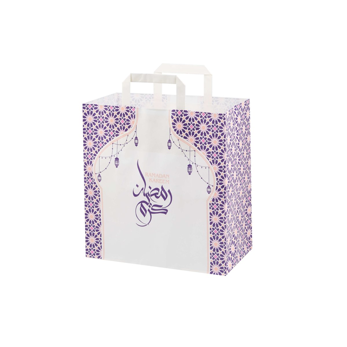 Ramadan Kareem Printed Paper Bag - hotpackwebstore.com - Flat Handle Paper Bags