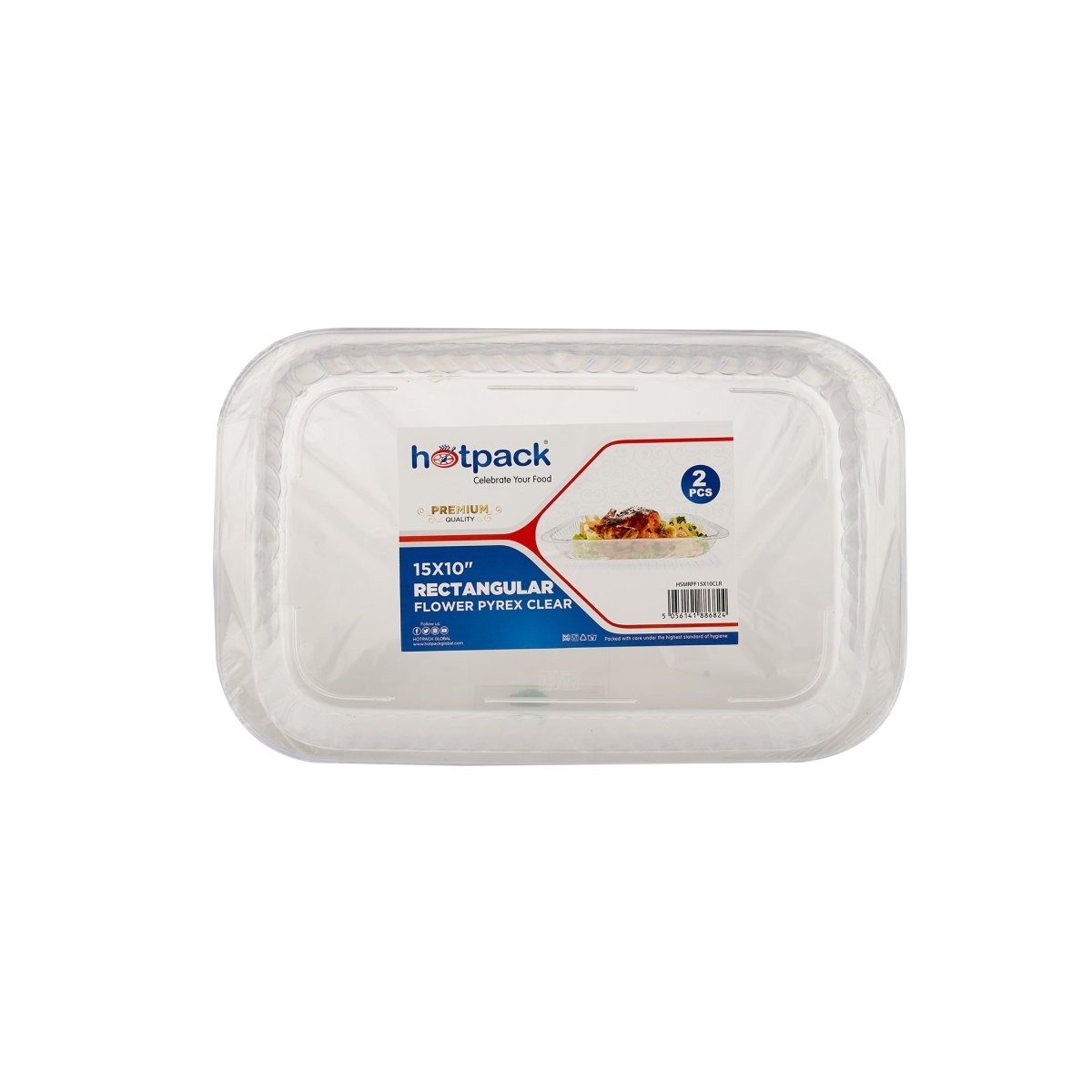 Rectangular Pudding Clear Disposable Tray - hotpackwebstore.com - Plastic Crystal Plates