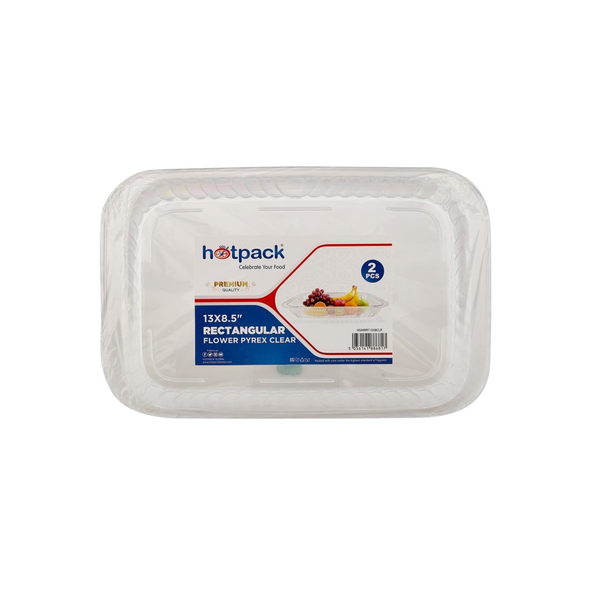 Rectangular Pudding Clear Disposable Tray - hotpackwebstore.com - Plastic Crystal Plates