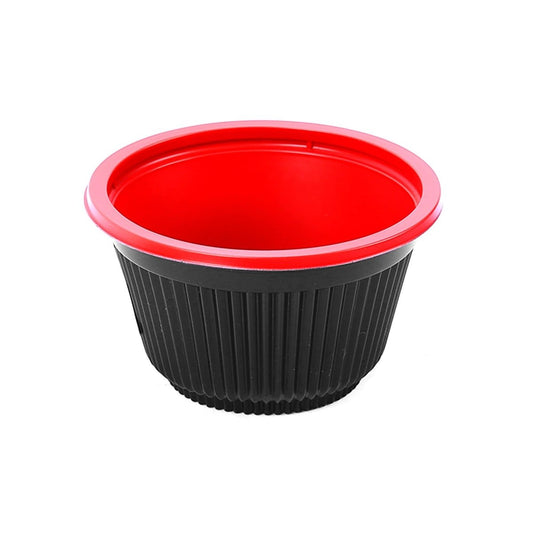 Red & Black Soup Bowl 450 cc with Lids 200 Pieces - hotpackwebstore.com - Soup Bowls