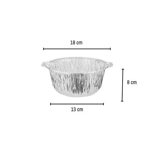 Round Aluminum Pot Container With Lid - hotpackwebstore.com - Aluminium Pots