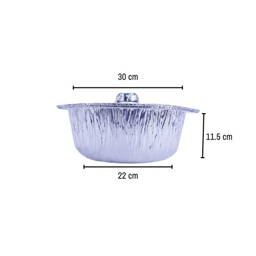 Round Aluminum Pot Container With Lid - hotpackwebstore.com - Aluminium Pots