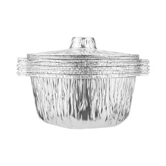 Round Aluminum Pot Container With Lid - hotpackwebstore.com - Aluminium Pots