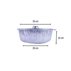 Round Aluminum Pot Container With Lid - hotpackwebstore.com - Aluminium Pots