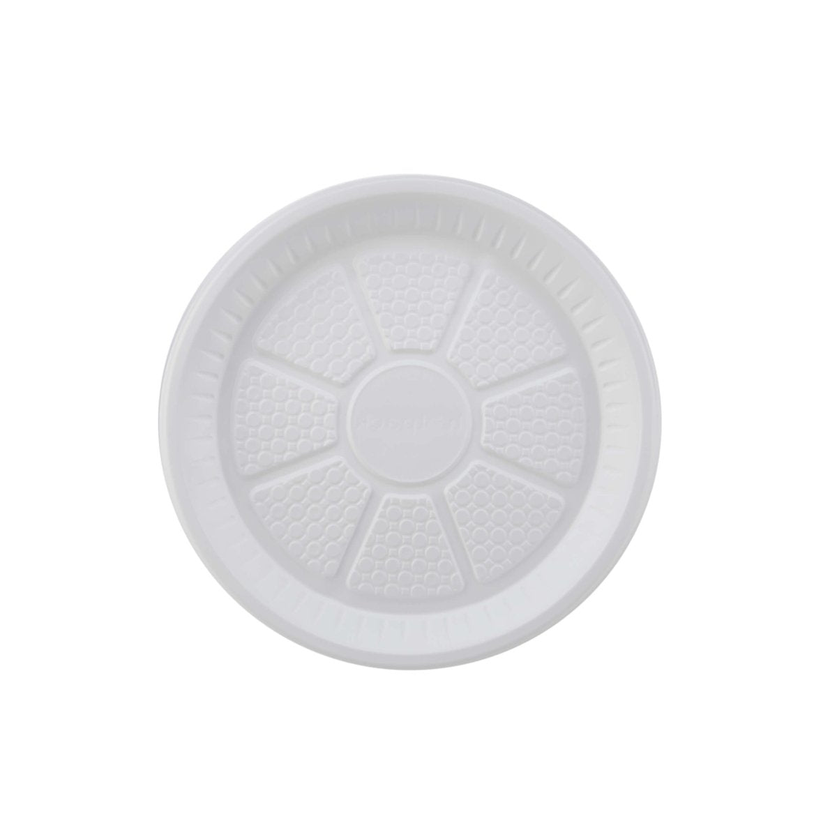 Round Plastic Plate White - hotpackwebstore.com - Plastic Plates