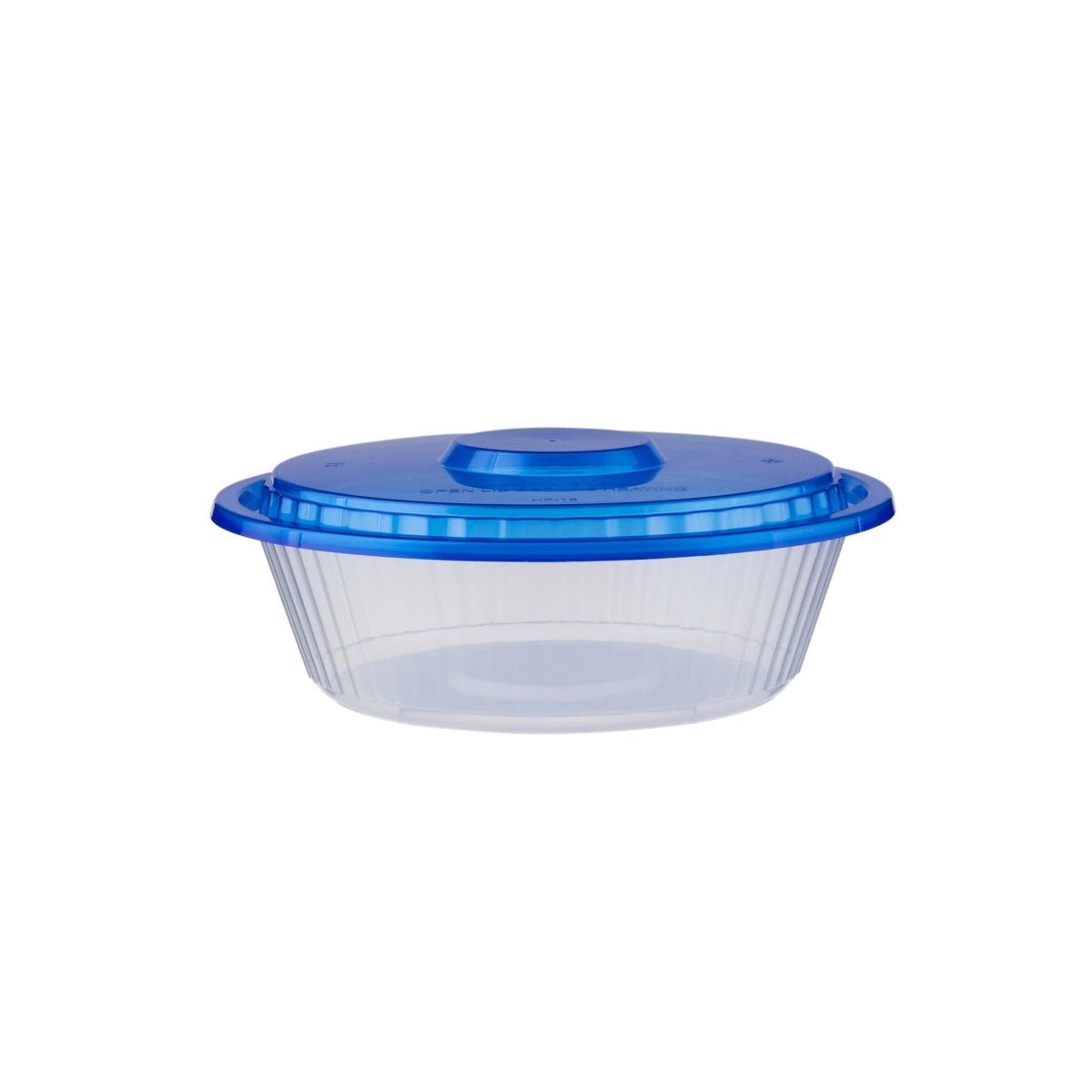 Round Ribbed Microwave Bowl With Color Lid - hotpackwebstore.com - Microwavable Containers