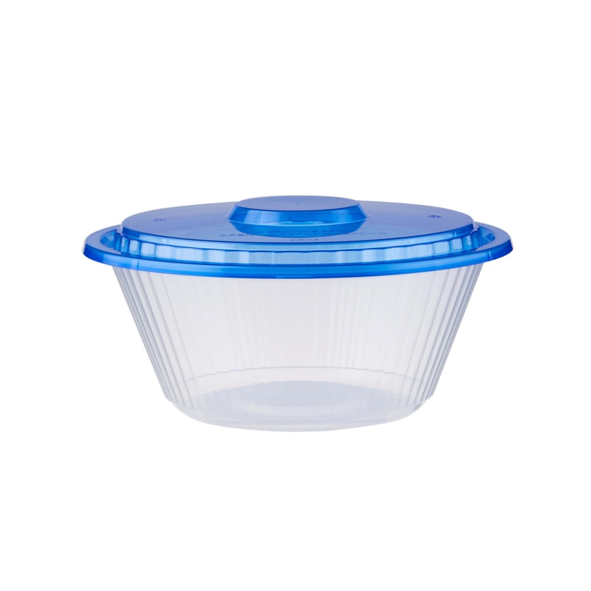 Round Ribbed Microwave Bowl With Color Lid - hotpackwebstore.com - Microwavable Containers