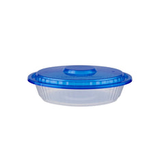 Round Ribbed Microwave Bowl With Color Lid - hotpackwebstore.com - Microwavable Containers