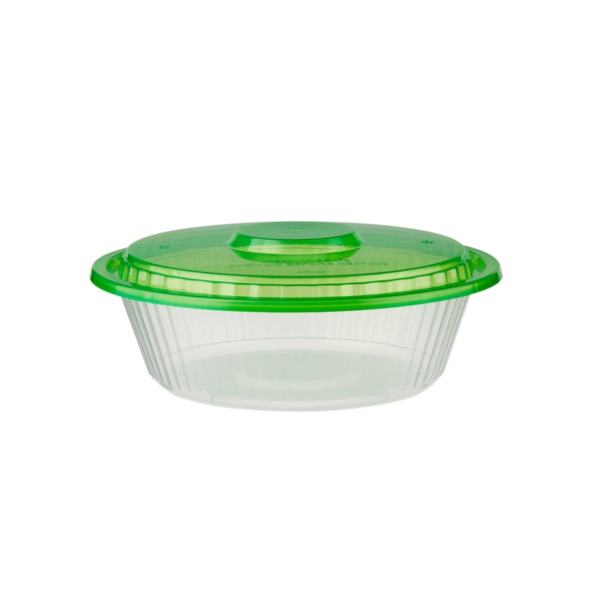 Round Ribbed Microwave Bowl With Color Lid - hotpackwebstore.com - Microwavable Containers