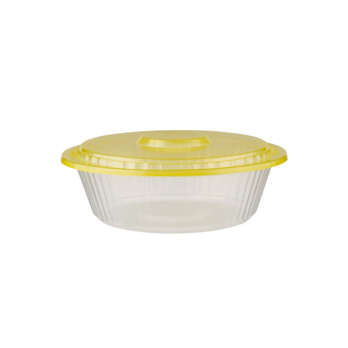 Round Ribbed Microwave Bowl With Color Lid - hotpackwebstore.com - Microwavable Containers