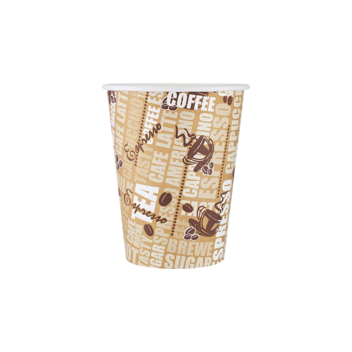 Single Wall Printed Paper Cup 20 Pieces - hotpackwebstore.com - Single Wall Paper Cups