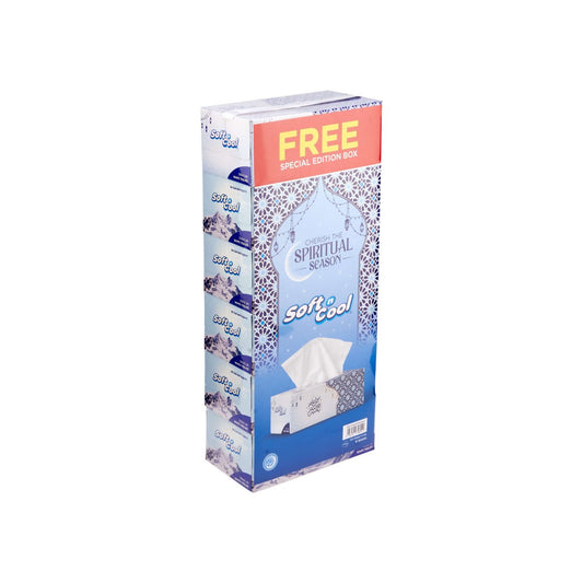 Soft n Cool 200 Sheets X 2 Ply 30 Boxes + 6 Box Free Arabic theme Facial Tissue - hotpackwebstore.com - Facial Tissue