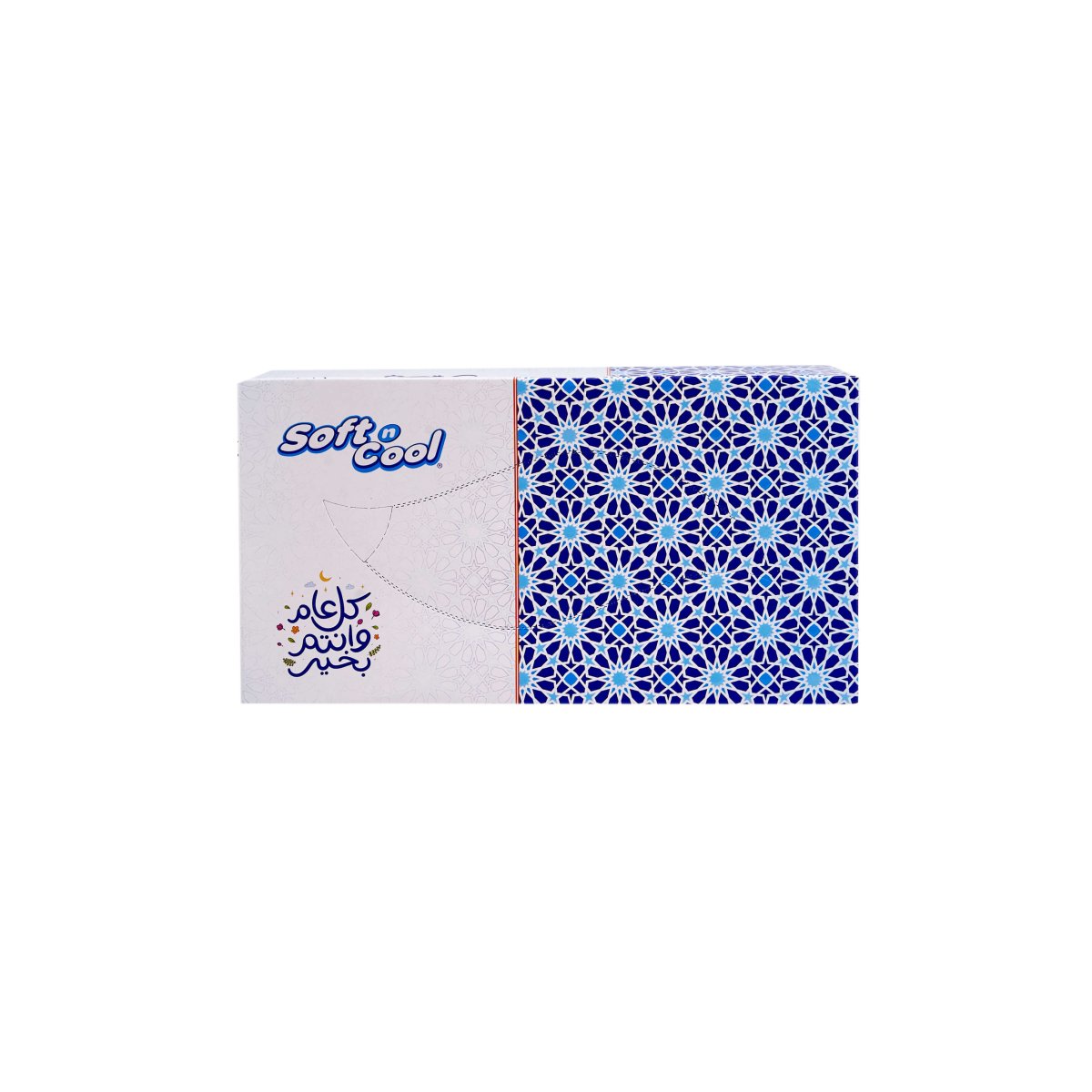 Soft n Cool 200 Sheets X 2 Ply 5 Boxes + 1 Box Free Arabic theme Facial Tissue - hotpackwebstore.com - Facial Tissue