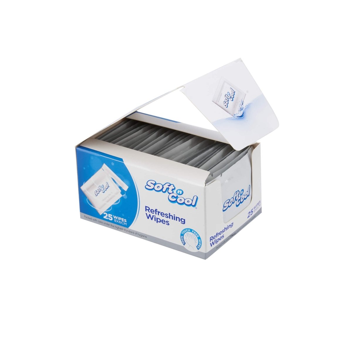 Soft n Cool Refreshing Wet Wipes 25 Pieces Box - hotpackwebstore.com - Wet Wipes