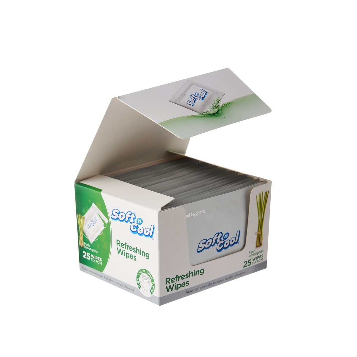 Soft n Cool Refreshing Wet Wipes Lemongrass Fragrance - hotpackwebstore.com - Wet Wipes