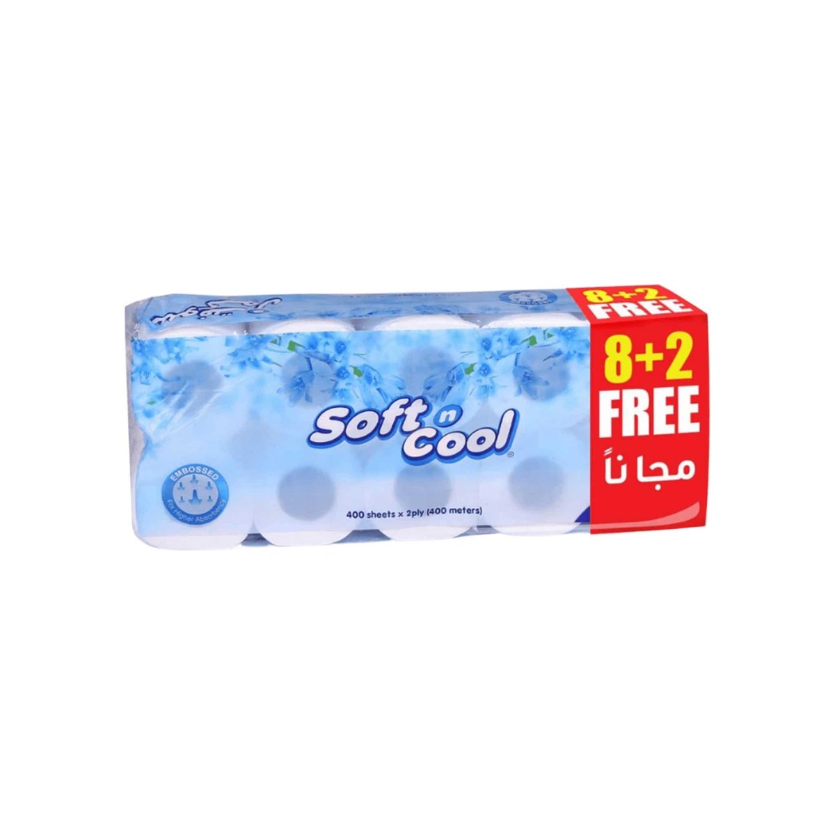 Soft n Cool Toilet Rolls 400 Sheets x 2 Ply 10 Rolls - hotpackwebstore.com - Toilet Rolls