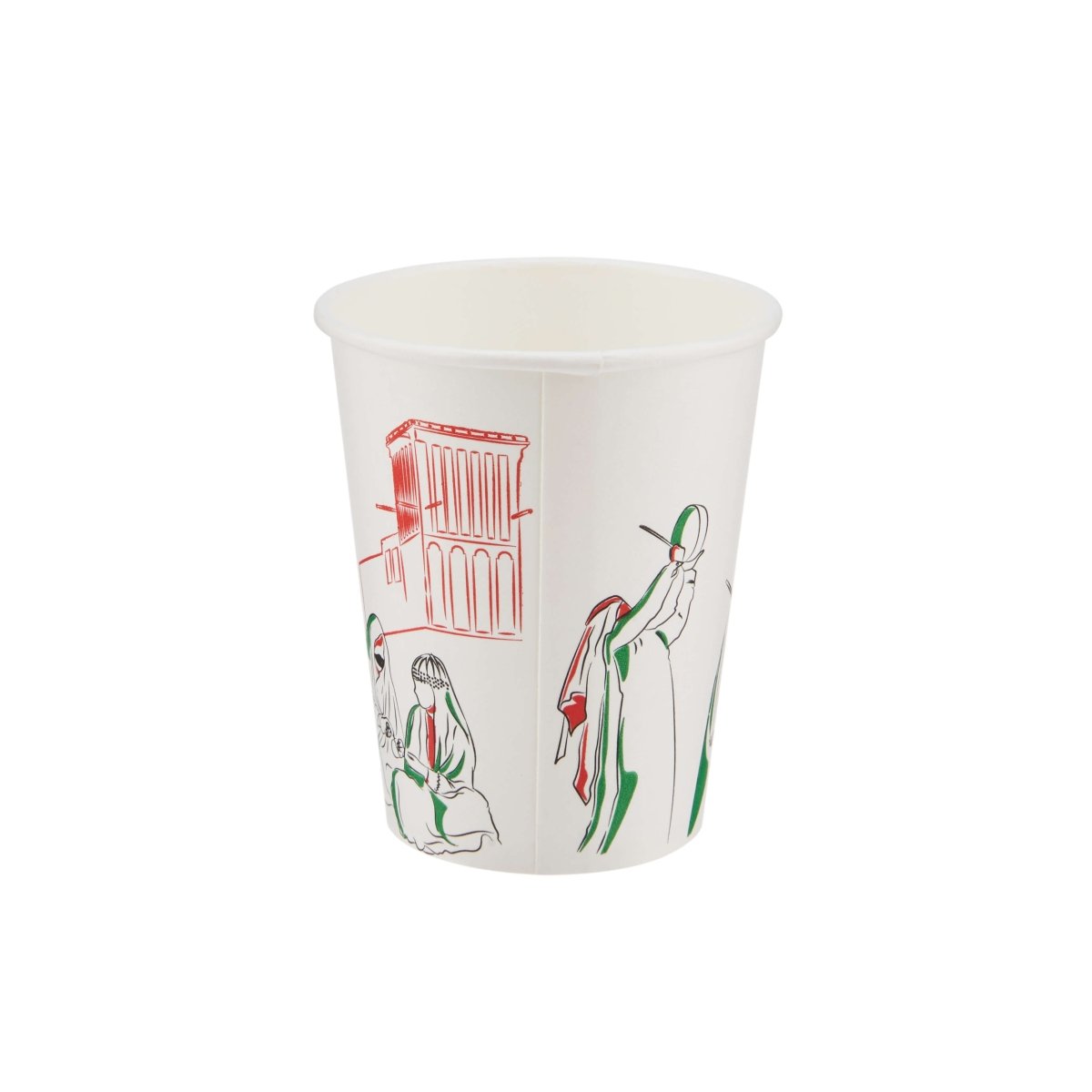 Special Offer 8 oz Cup - UAE Theme Paper Cup - hotpackwebstore.com - Single Wall Paper Cups